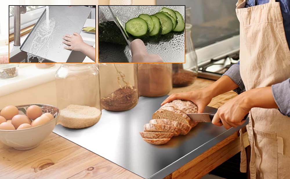 Professional kitchen with stainless steel