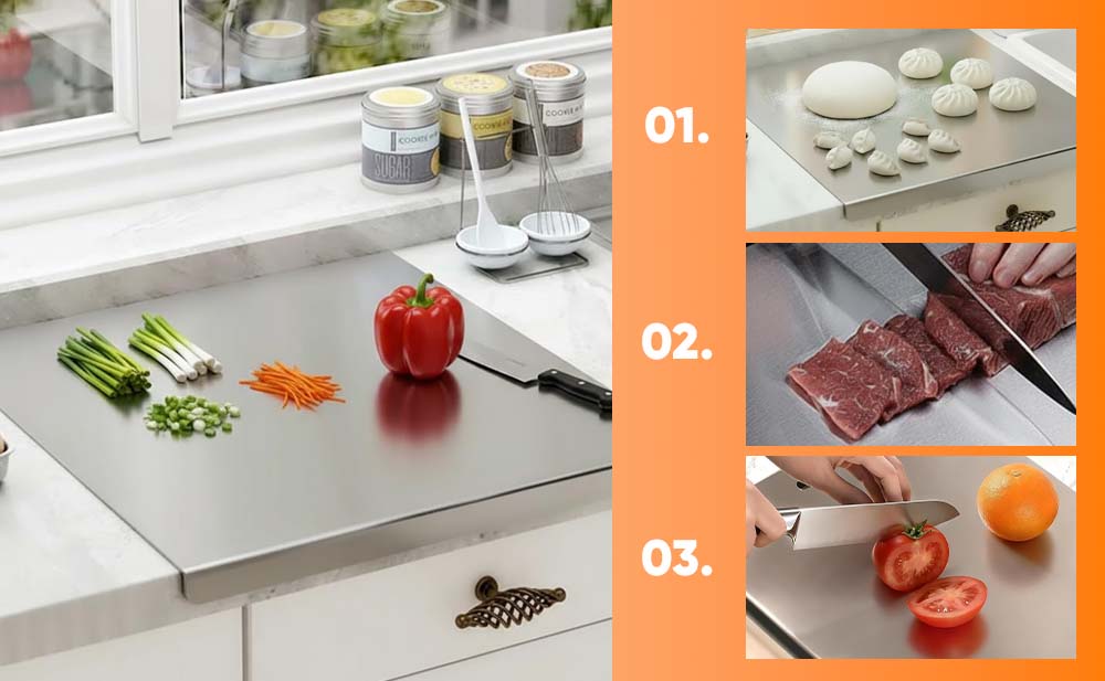 Cliprain Stainless Steel Cutting Board